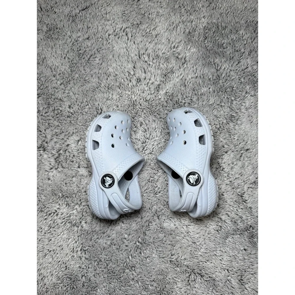 Crocs Classic Clog Toddler Size 5 Dreamscape Pale Blue Lavender White Shoes C5